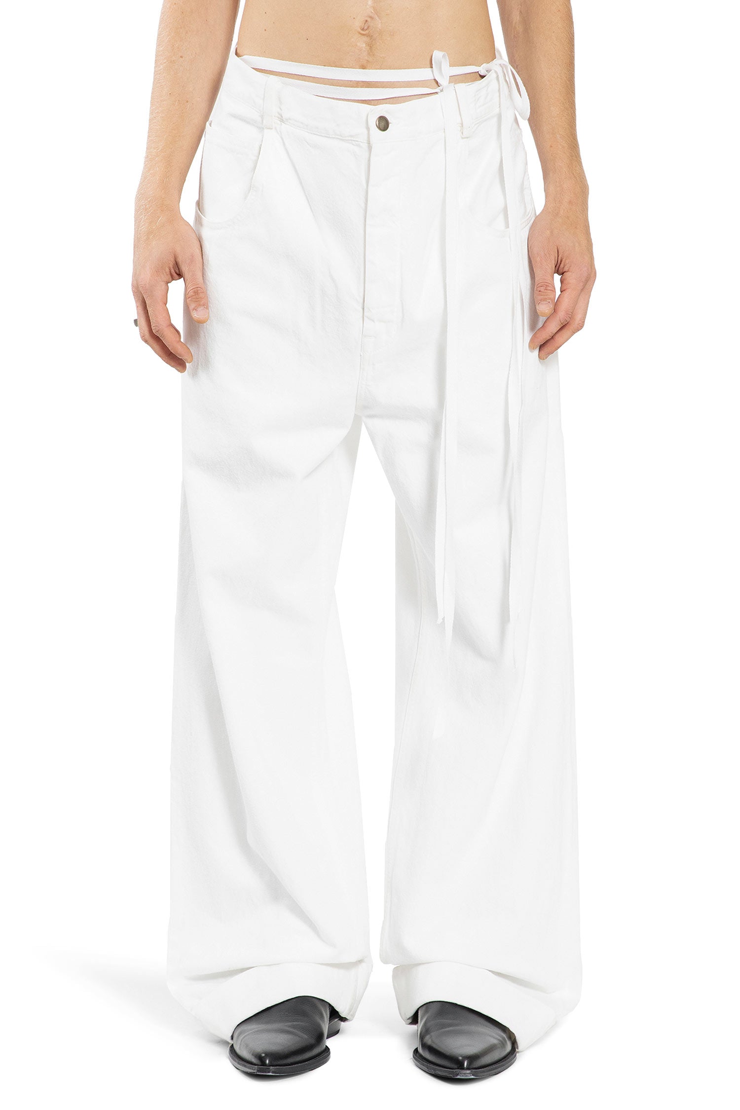 ANN DEMEULEMEESTER MAN WHITE JEANS