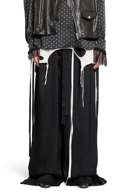 ANN DEMEULEMEESTER MAN BLACK TROUSERS