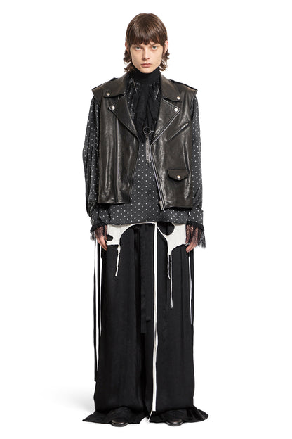 ANN DEMEULEMEESTER MAN BLACK TROUSERS