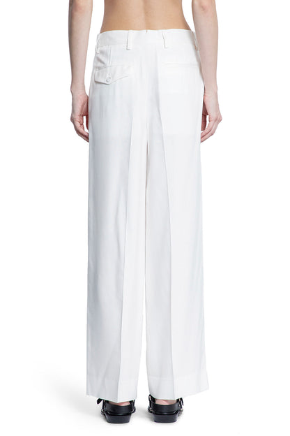 ANN DEMEULEMEESTER WOMAN WHITE TROUSERS