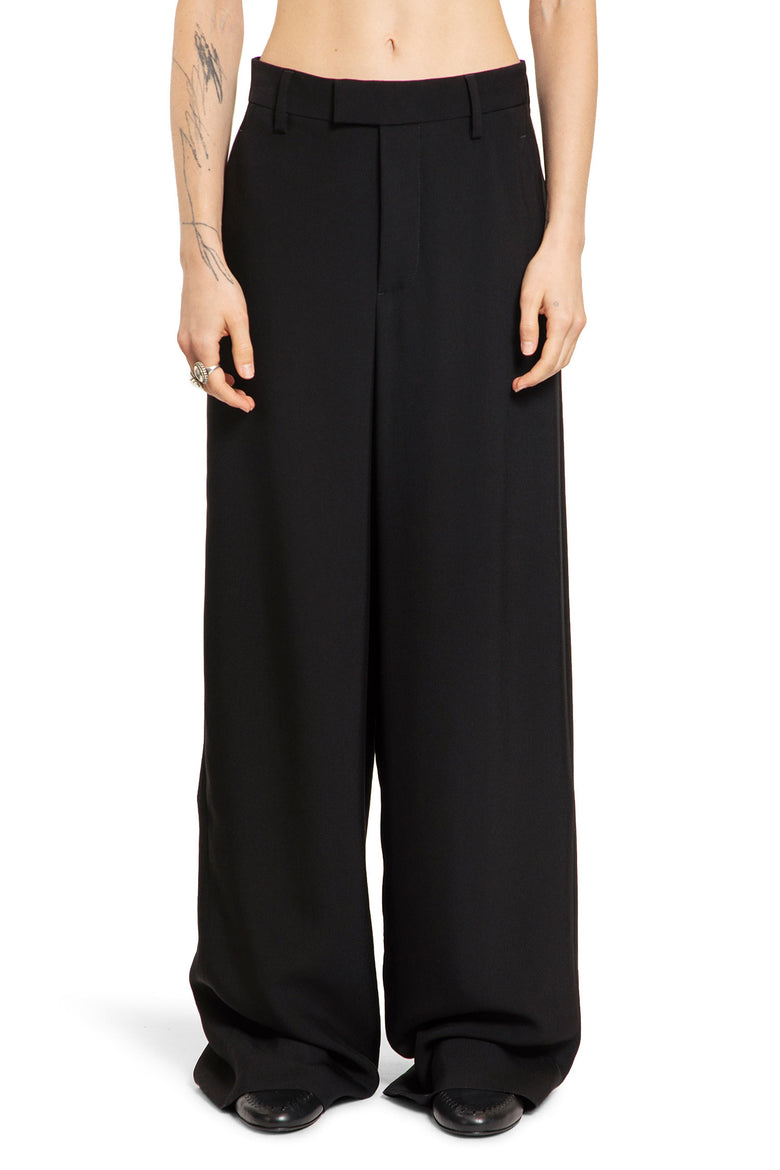 ANN DEMEULEMEESTER WOMAN BLACK TROUSERS