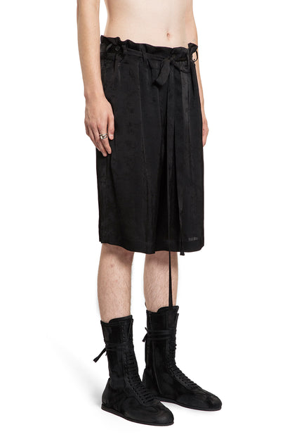 ANN DEMEULEMEESTER MAN BLACK SHORTS & SKIRTS