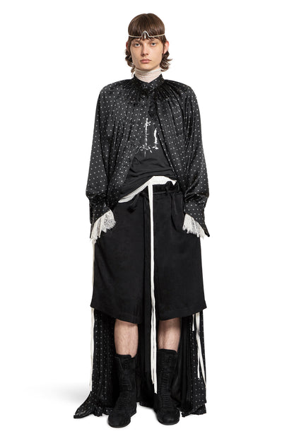 ANN DEMEULEMEESTER MAN BLACK SHORTS & SKIRTS