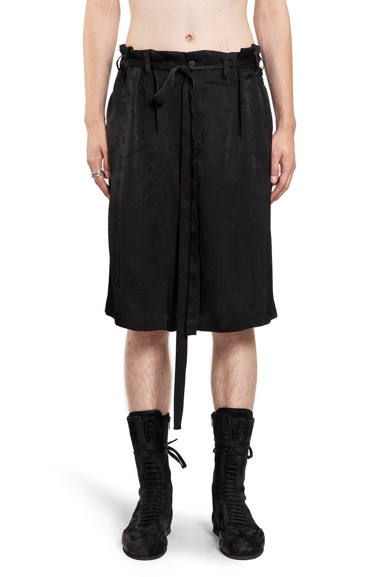 ANN DEMEULEMEESTER MAN BLACK SHORTS & SKIRTS