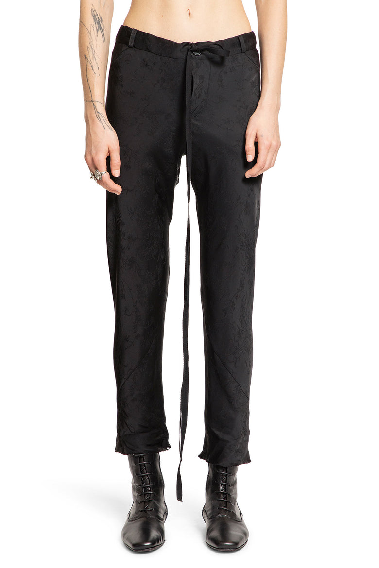 ANN DEMEULEMEESTER WOMAN BLACK TROUSERS