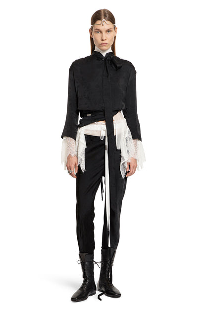 ANN DEMEULEMEESTER WOMAN BLACK TROUSERS