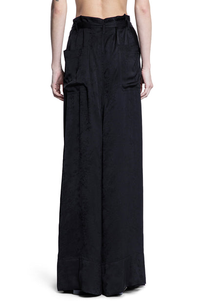 ANN DEMEULEMEESTER WOMAN BLACK TROUSERS