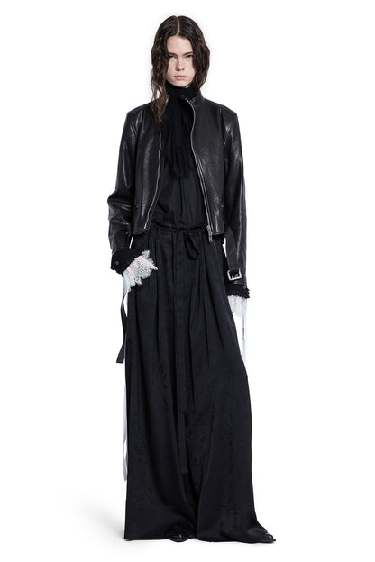 ANN DEMEULEMEESTER WOMAN BLACK TROUSERS