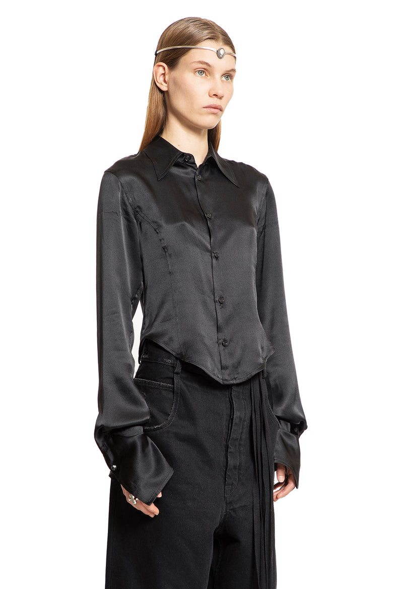 ANN DEMEULEMEESTER WOMAN BLACK SHIRTS