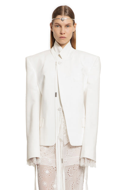 ANN DEMEULEMEESTER WOMAN WHITE BLAZERS