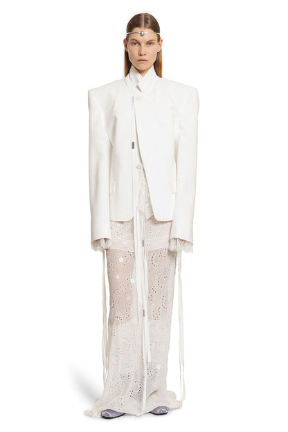 ANN DEMEULEMEESTER WOMAN WHITE BLAZERS