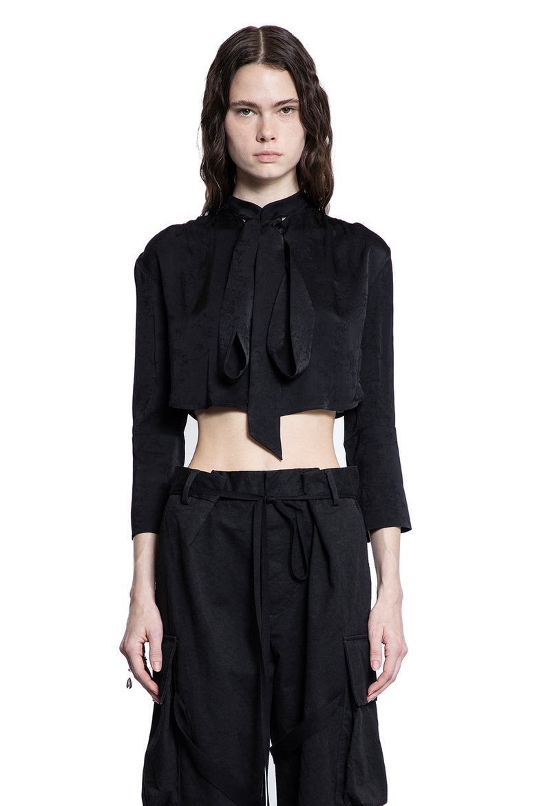 ANN DEMEULEMEESTER WOMAN BLACK TOPS