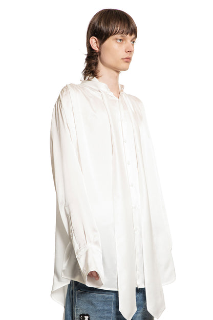 ANN DEMEULEMEESTER MAN OFF-WHITE SHIRTS