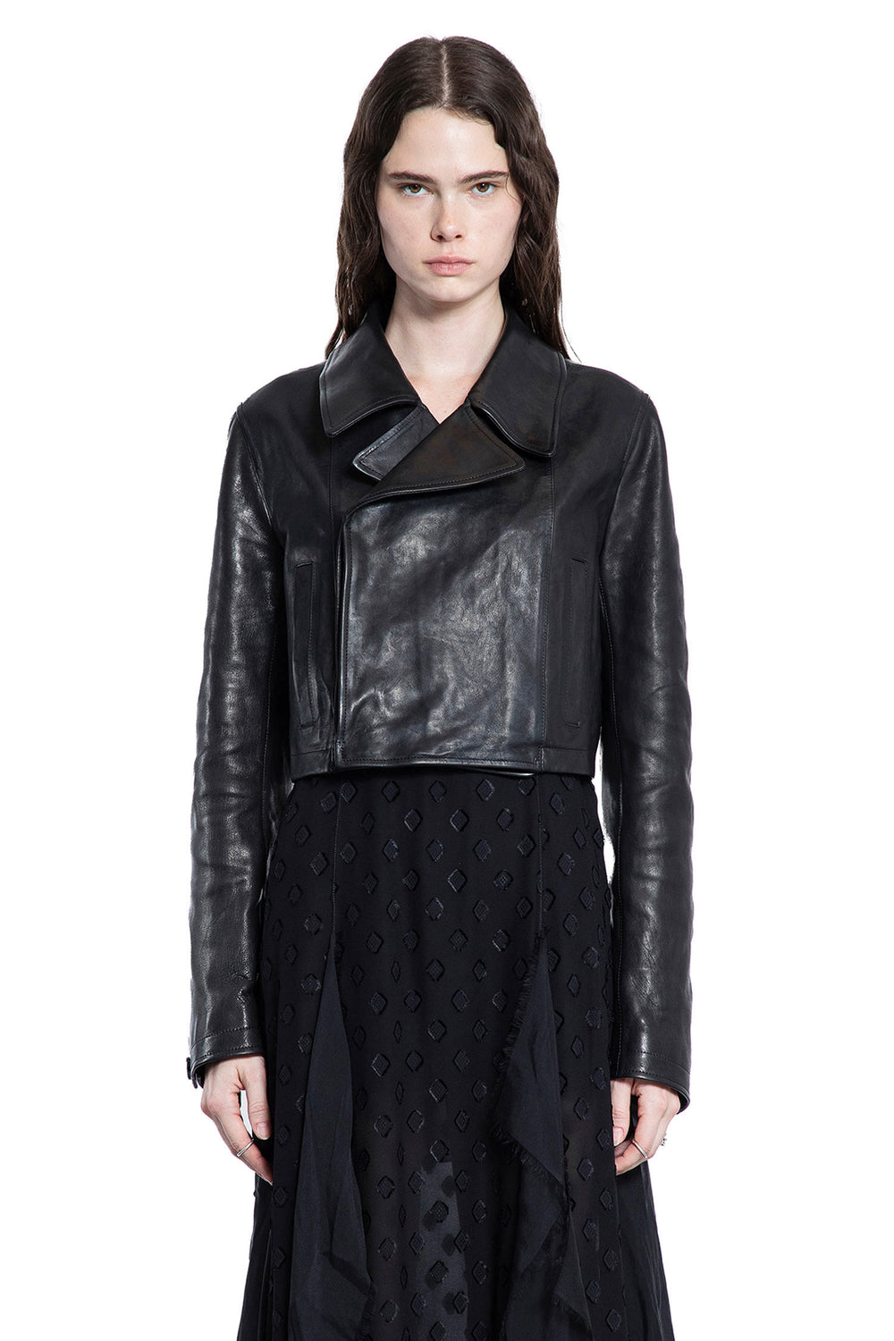 ANN DEMEULEMEESTER WOMAN BLACK JACKETS