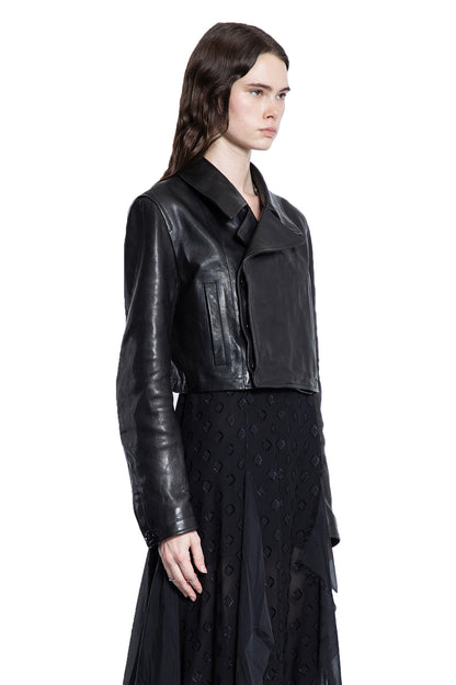 ANN DEMEULEMEESTER WOMAN BLACK JACKETS