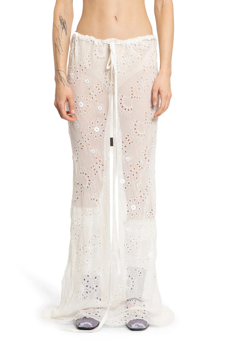 ANN DEMEULEMEESTER WOMAN OFF-WHITE SKIRTS - Antonioli.eu