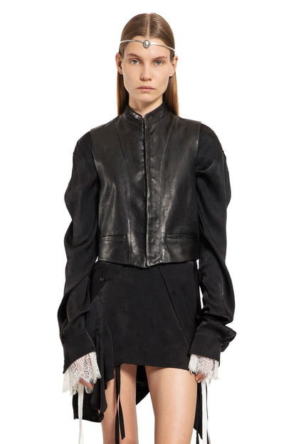 ANN DEMEULEMEESTER WOMAN BLACK VESTS