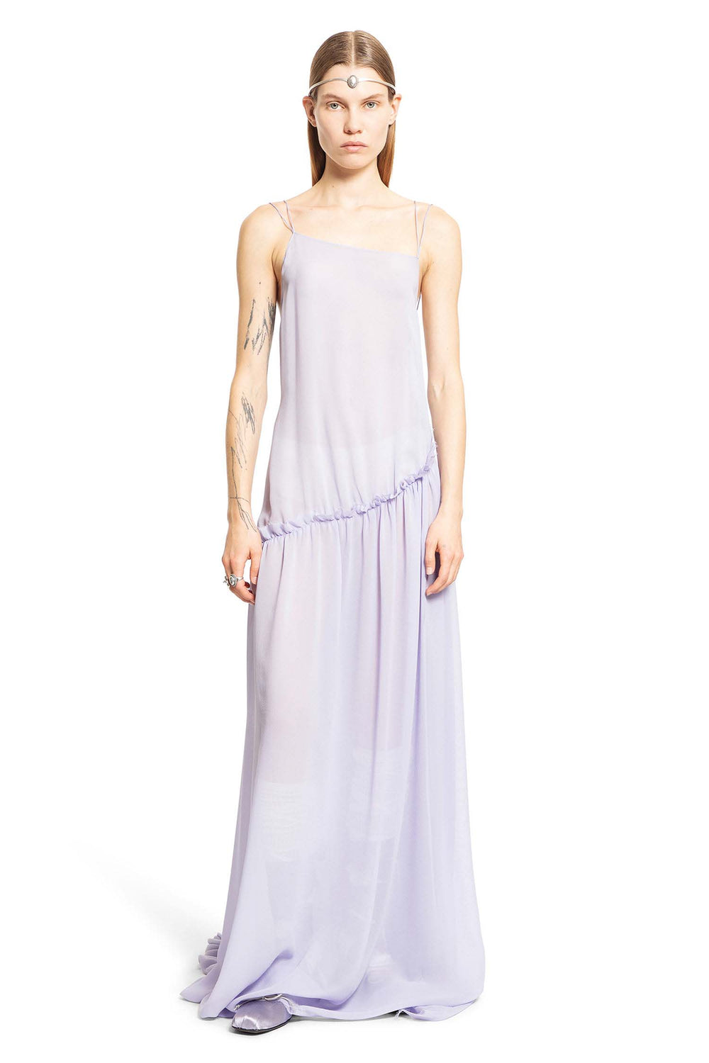 ANN DEMEULEMEESTER WOMAN PURPLE DRESSES