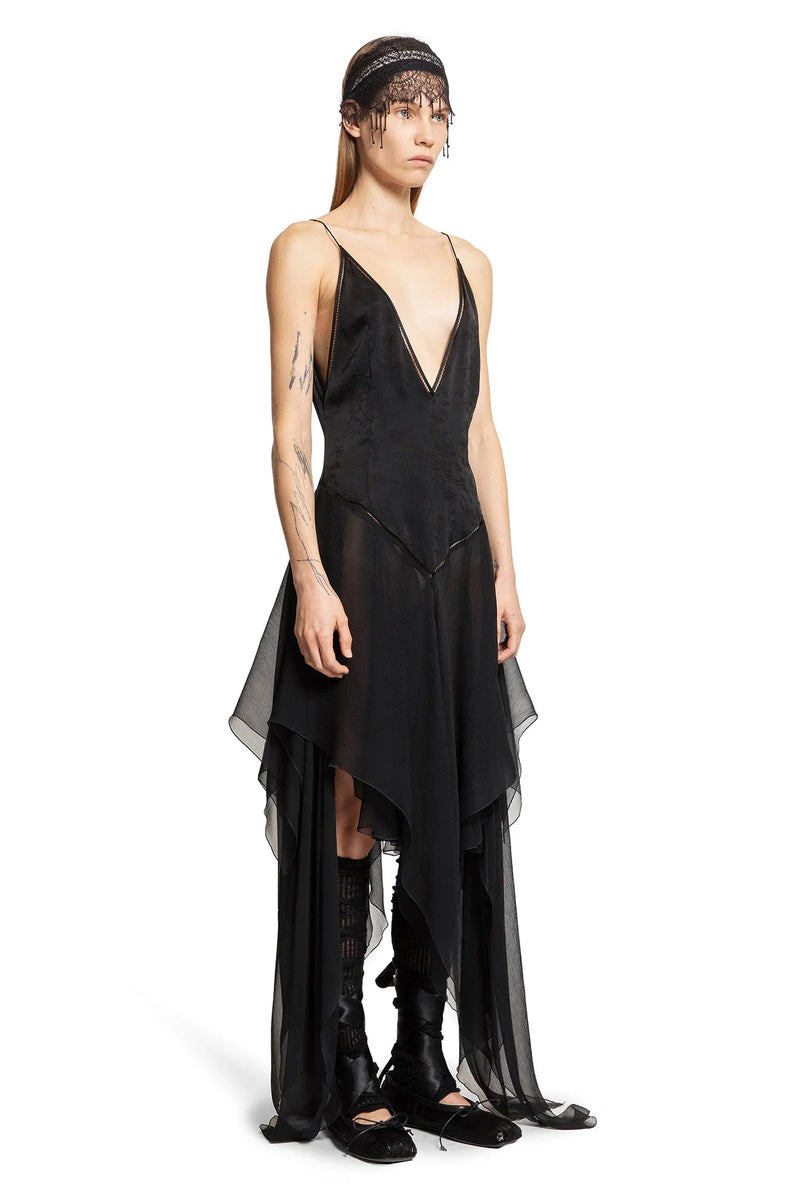 Washed Ramage Jacquard Midi Slip Dress - Antonioli.eu