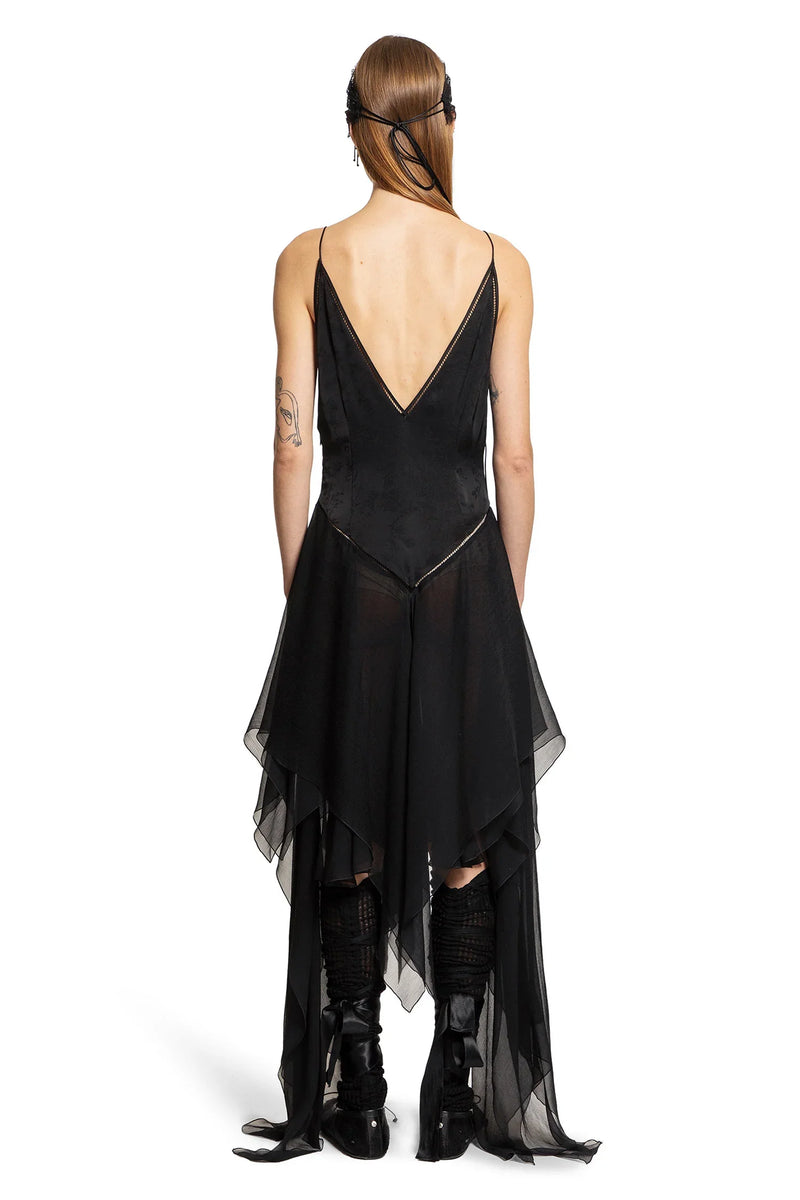 Washed Ramage Jacquard Midi Slip Dress - Antonioli.eu