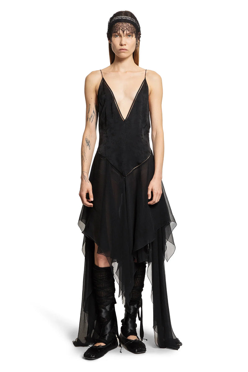 Washed Ramage Jacquard Midi Slip Dress - Antonioli.eu