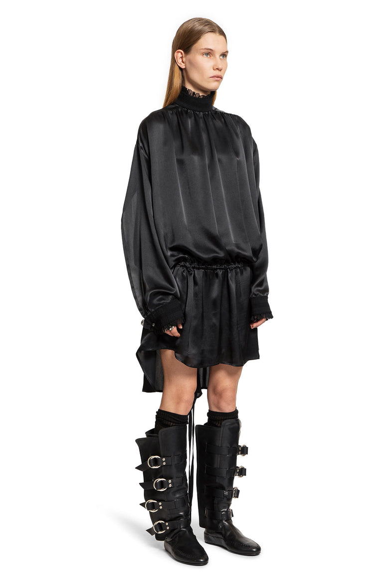 ANN DEMEULEMEESTER WOMAN BLACK DRESSES