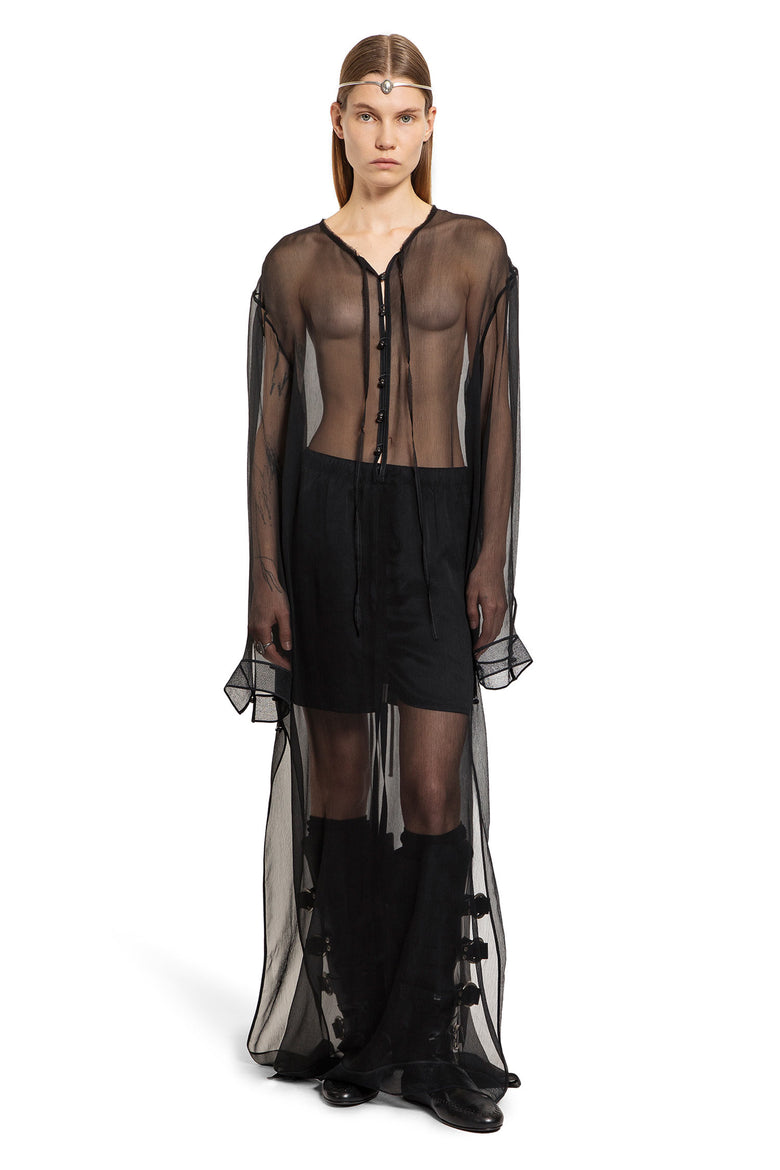 ANN DEMEULEMEESTER WOMAN BLACK DRESSES