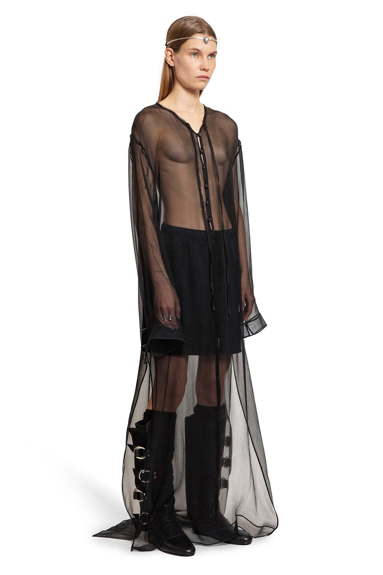 ANN DEMEULEMEESTER WOMAN BLACK DRESSES