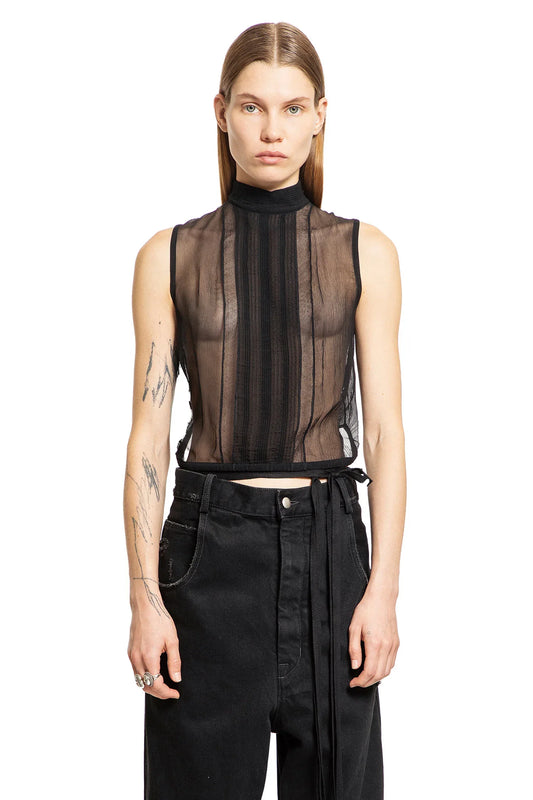 ANN DEMEULEMEESTER WOMAN BLACK TOPS - Antonioli.eu
