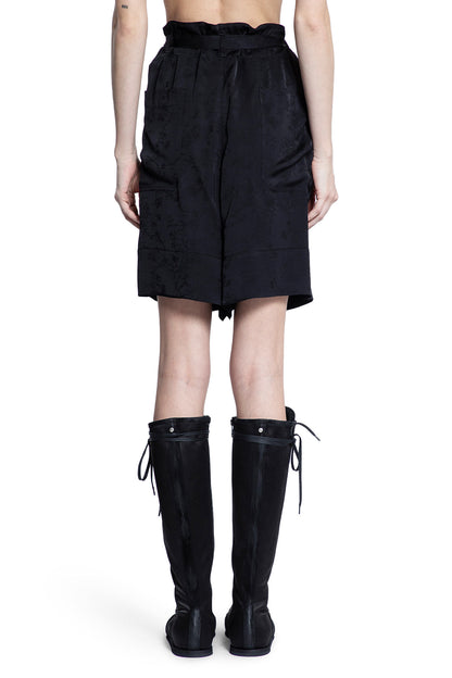 ANN DEMEULEMEESTER WOMAN BLACK SHORTS