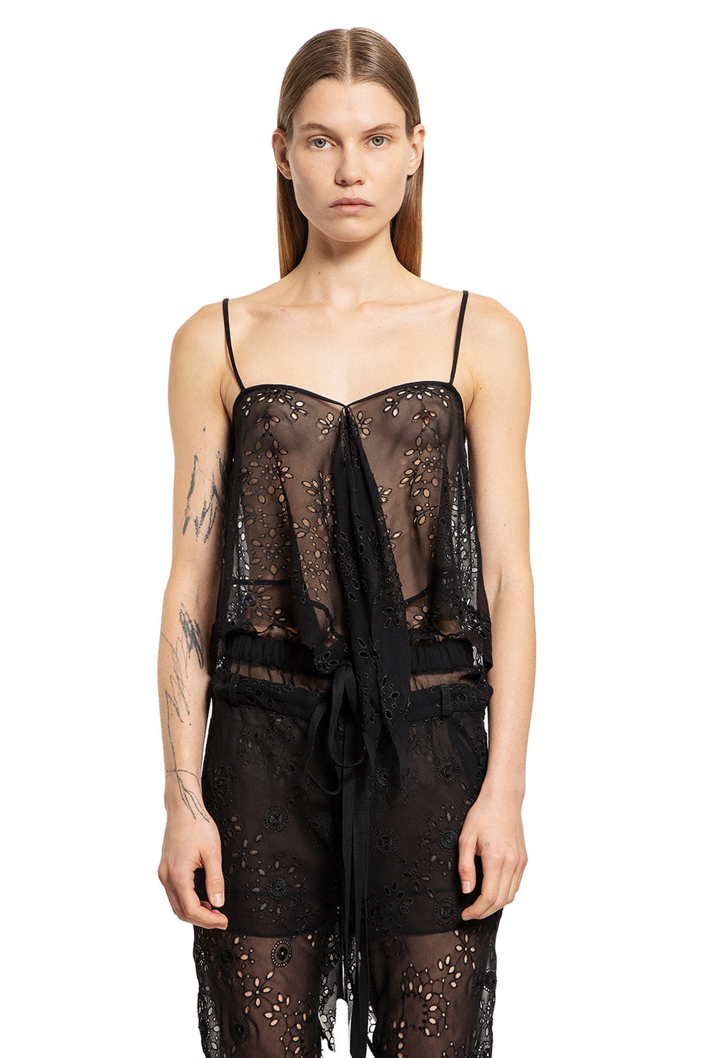 ANN DEMEULEMEESTER WOMAN BLACK TOPS