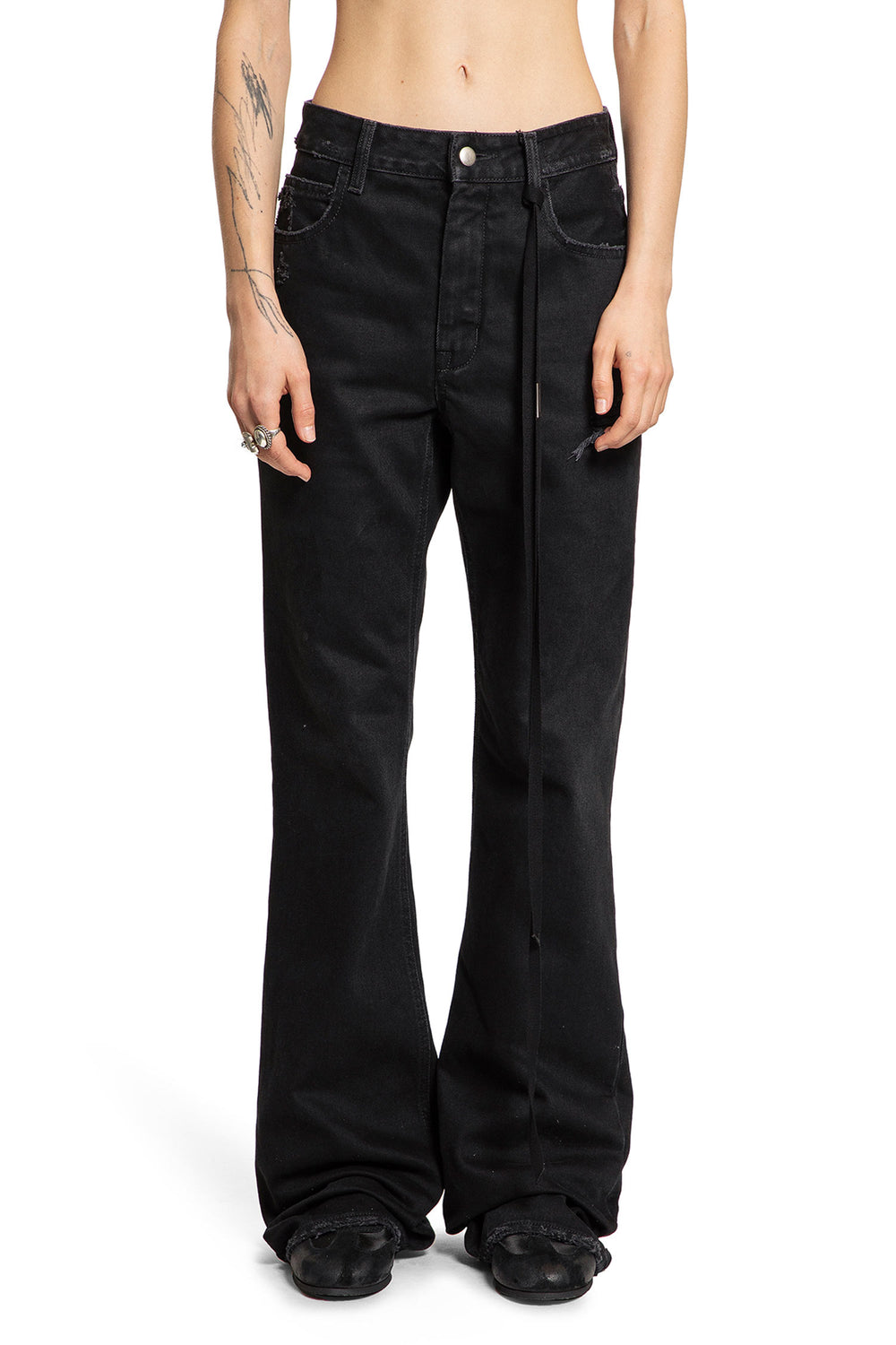 ANN DEMEULEMEESTER WOMAN BLACK JEANS