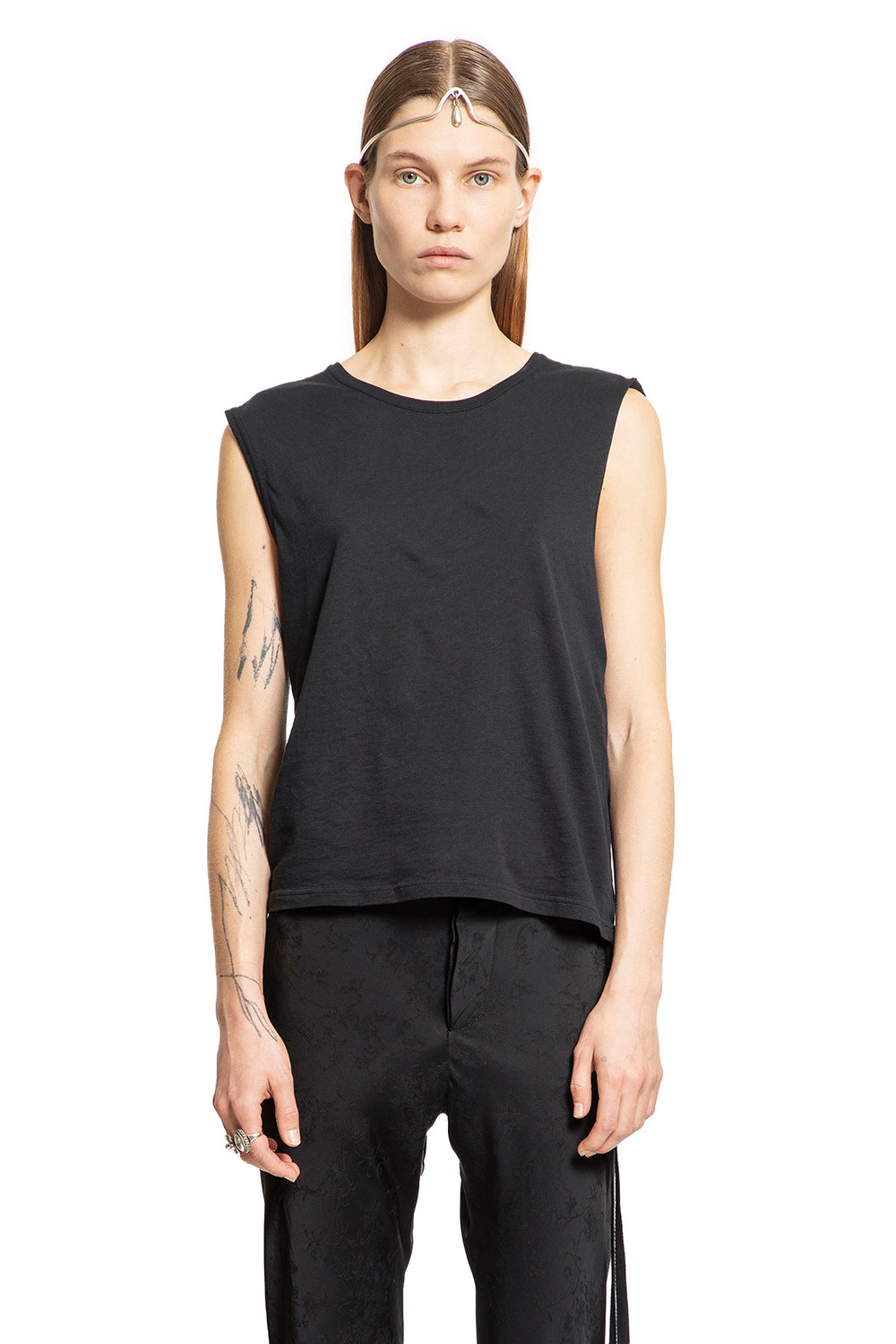 ANN DEMEULEMEESTER WOMAN BLACK TOPS