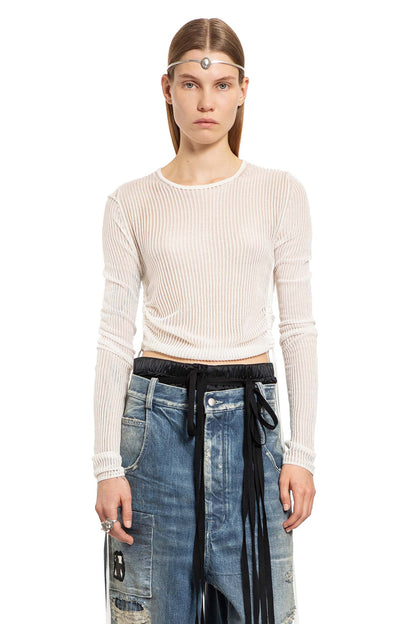 ANN DEMEULEMEESTER WOMAN OFF-WHITE KNITWEAR