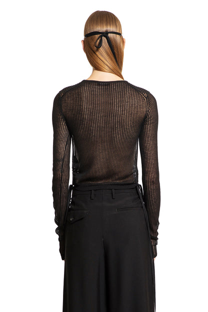 ANN DEMEULEMEESTER WOMAN BLACK KNITWEAR