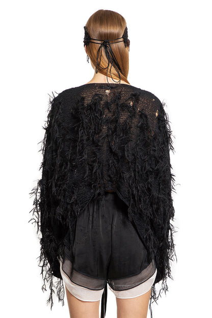 ANN DEMEULEMEESTER WOMAN BLACK KNITWEAR