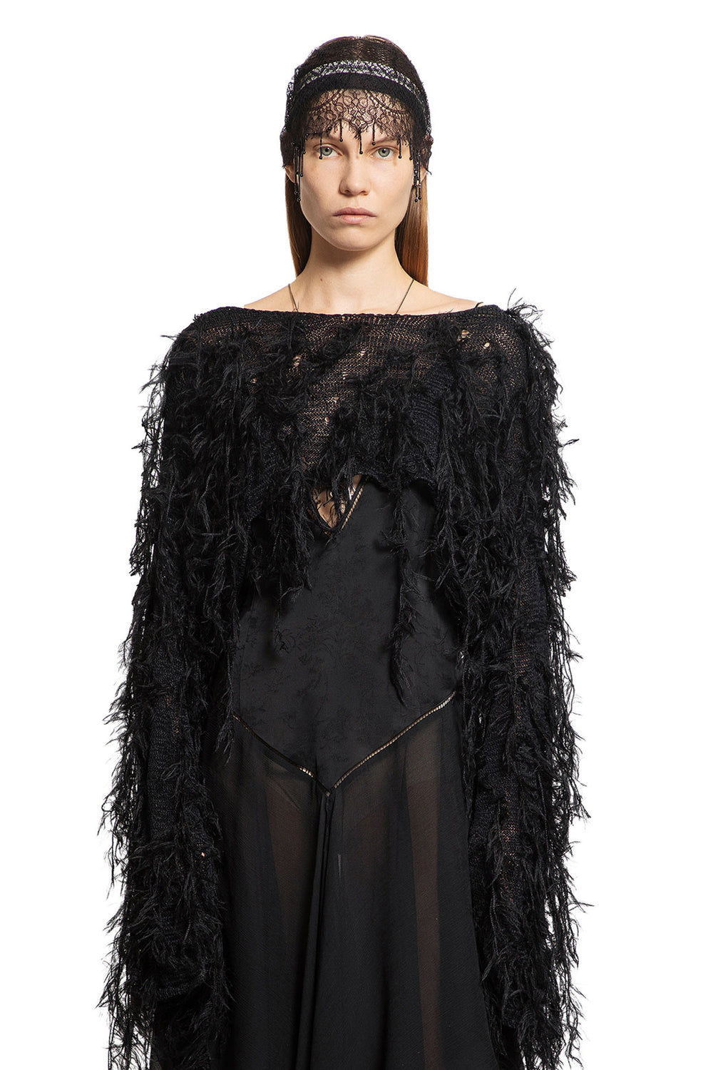 ANN DEMEULEMEESTER WOMAN BLACK KNITWEAR