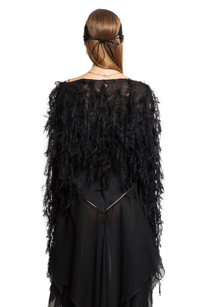 ANN DEMEULEMEESTER WOMAN BLACK KNITWEAR