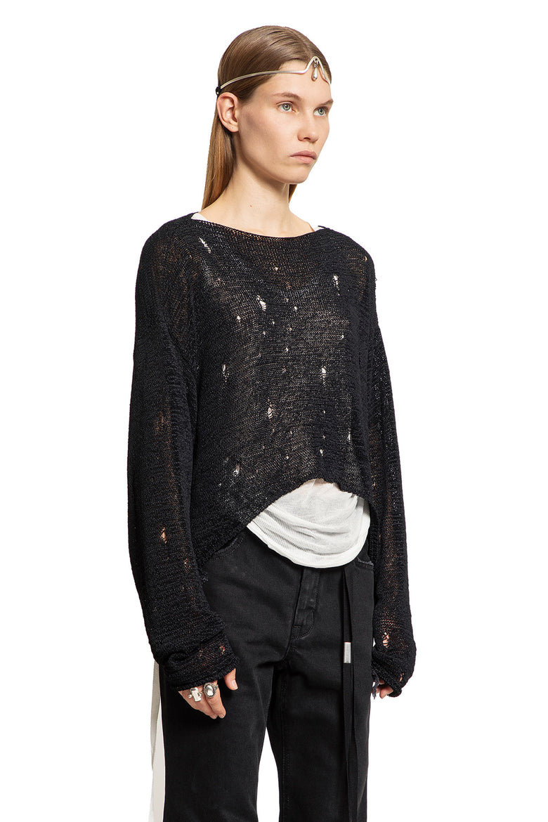 ANN DEMEULEMEESTER WOMAN BLACK KNITWEAR