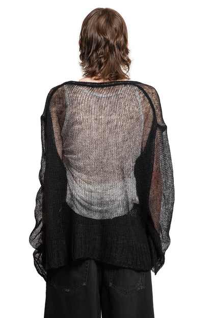 ANN DEMEULEMEESTER MAN BLACK KNITWEAR