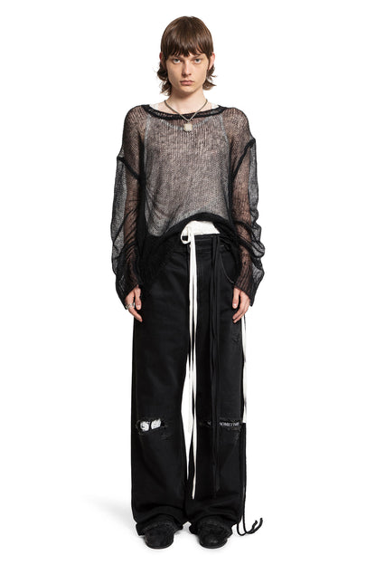 ANN DEMEULEMEESTER MAN BLACK KNITWEAR