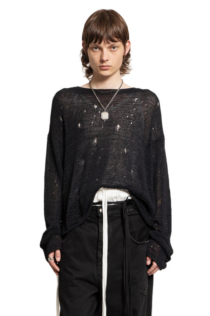 ANN DEMEULEMEESTER MAN BLACK KNITWEAR