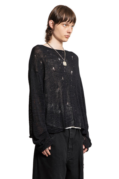 ANN DEMEULEMEESTER MAN BLACK KNITWEAR