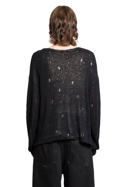 ANN DEMEULEMEESTER MAN BLACK KNITWEAR