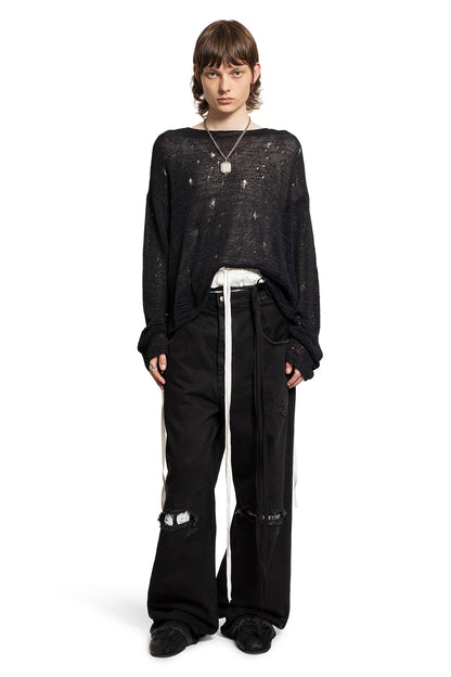 ANN DEMEULEMEESTER MAN BLACK KNITWEAR