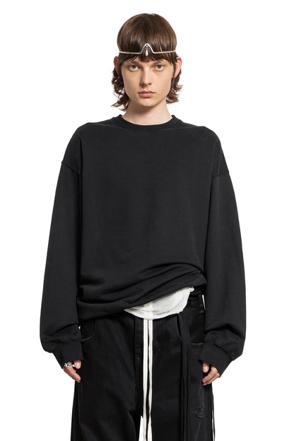 ANN DEMEULEMEESTER MAN BLACK SWEATSHIRTS