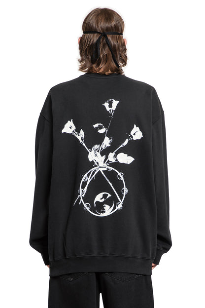 ANN DEMEULEMEESTER MAN BLACK SWEATSHIRTS