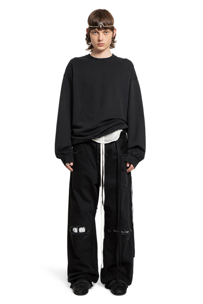 ANN DEMEULEMEESTER MAN BLACK SWEATSHIRTS