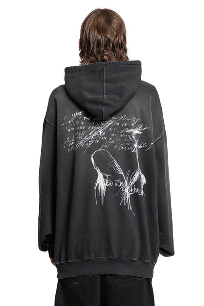 ANN DEMEULEMEESTER MAN BLACK SWEATSHIRTS