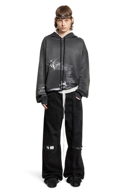 ANN DEMEULEMEESTER MAN BLACK SWEATSHIRTS